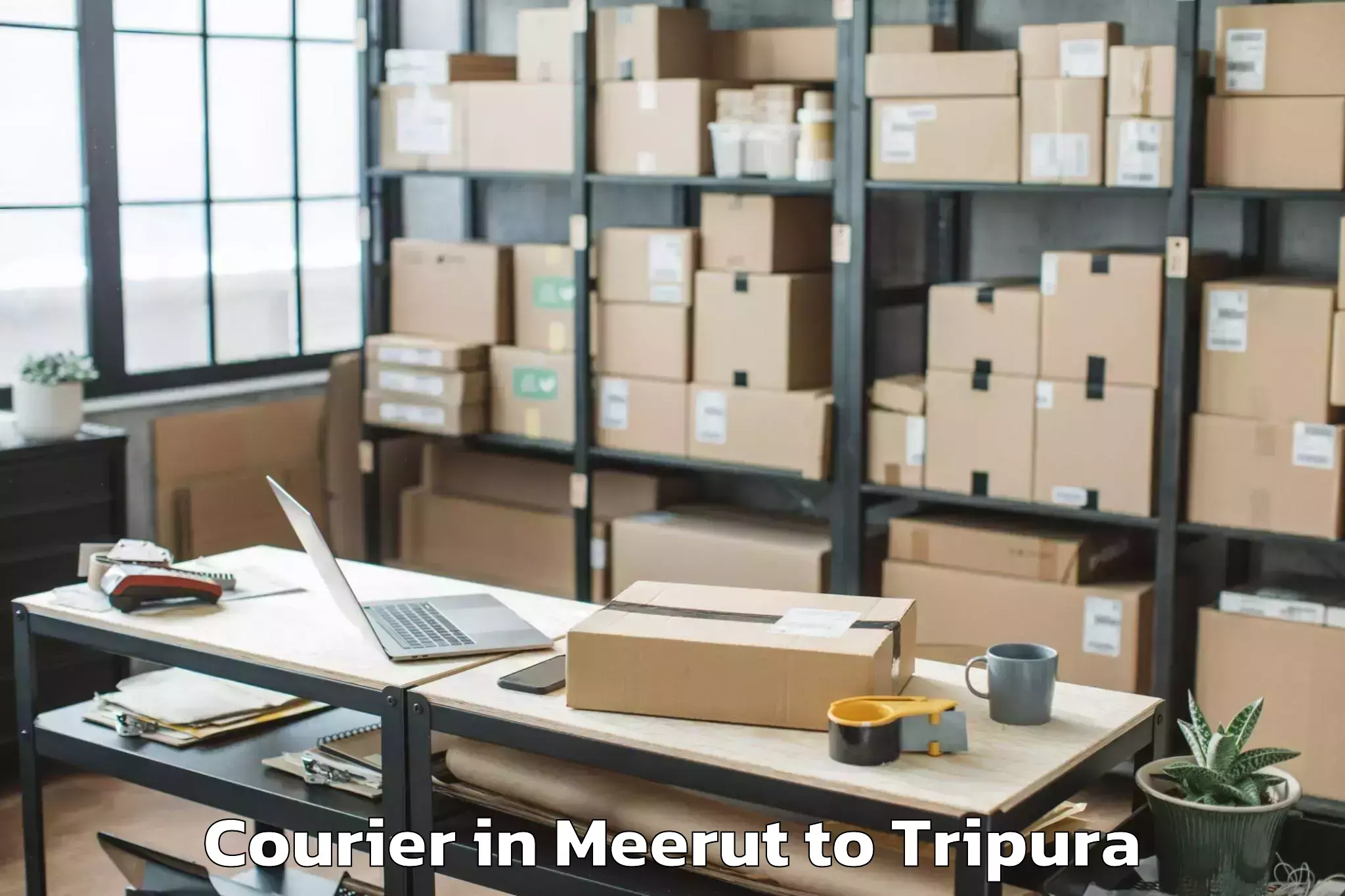 Meerut to Panisagar Courier Booking